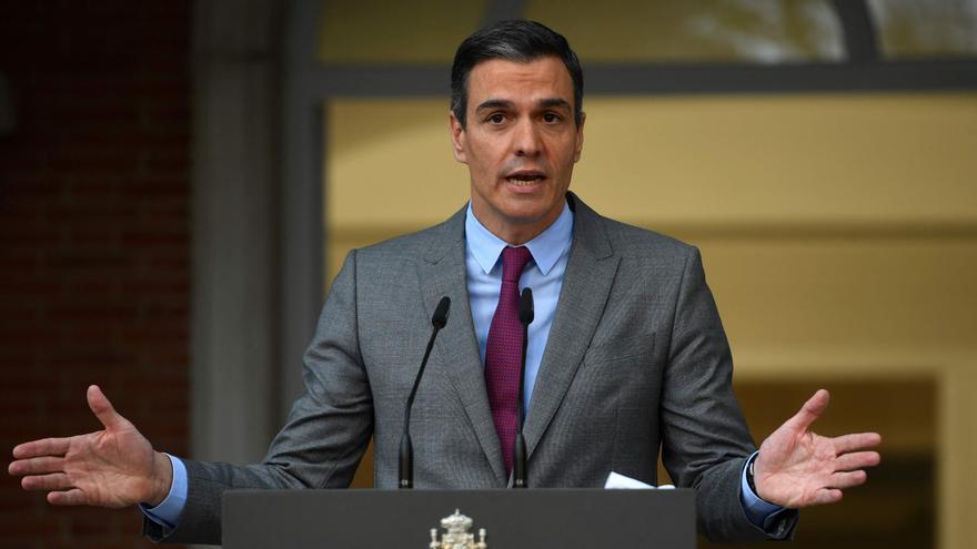 El presidente del Gobierno, Pedro Sánchez, en su breve declaración institucional, tras la aprobación de los indultos a los nueve presos del ’procés"