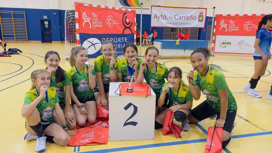 El cangués CP Reconquista subcampeón alevín mixto de los Juegos Deportivos de Voleibol, en Carreño