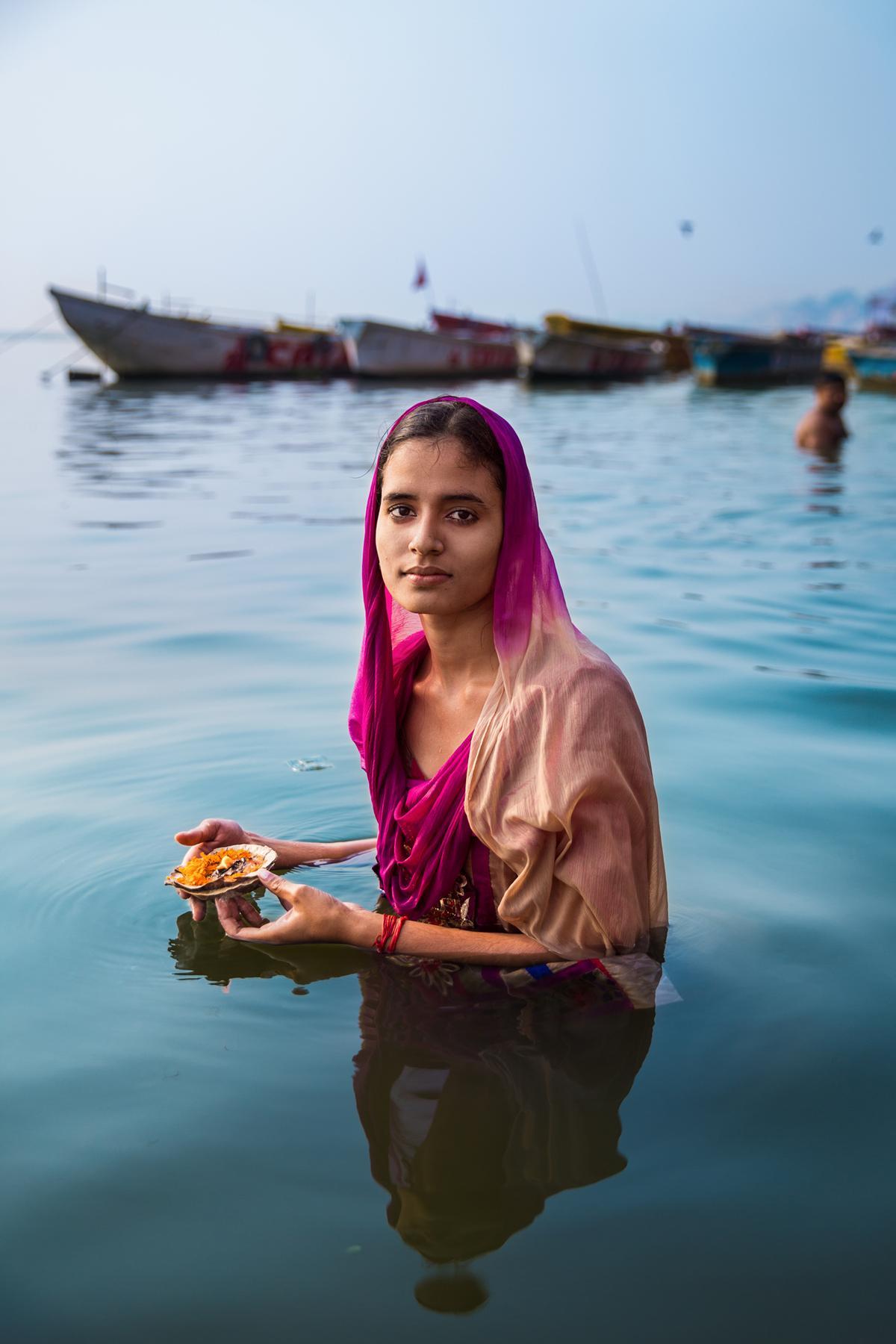 Una mujer de la India.