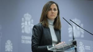 La ministra de Derechos Sociales y Agenda 2030, Ione Belarra, el pasado 26 de enero de 2022 en la sede de su departamento.