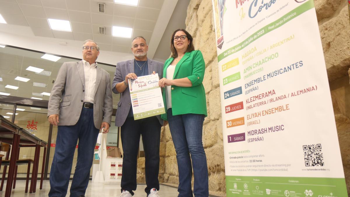 Rafael de la Concha, Miguel Ángel Ortega y María Luisa Gómez presentan la nueva edición del Festival.