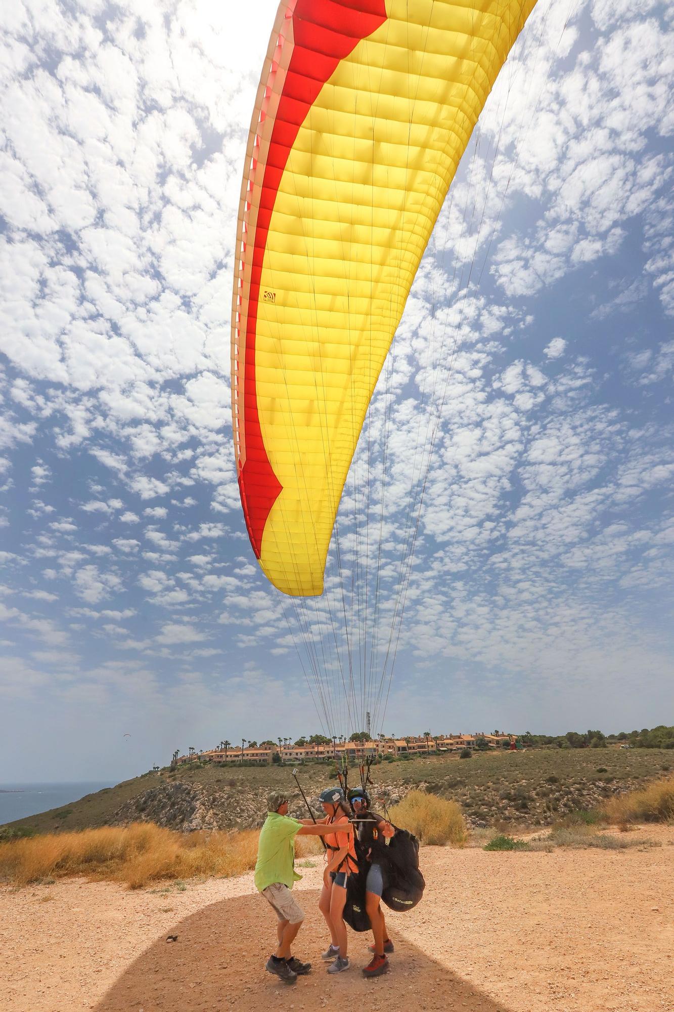 Lanzamiento en parapente en Santa Pola