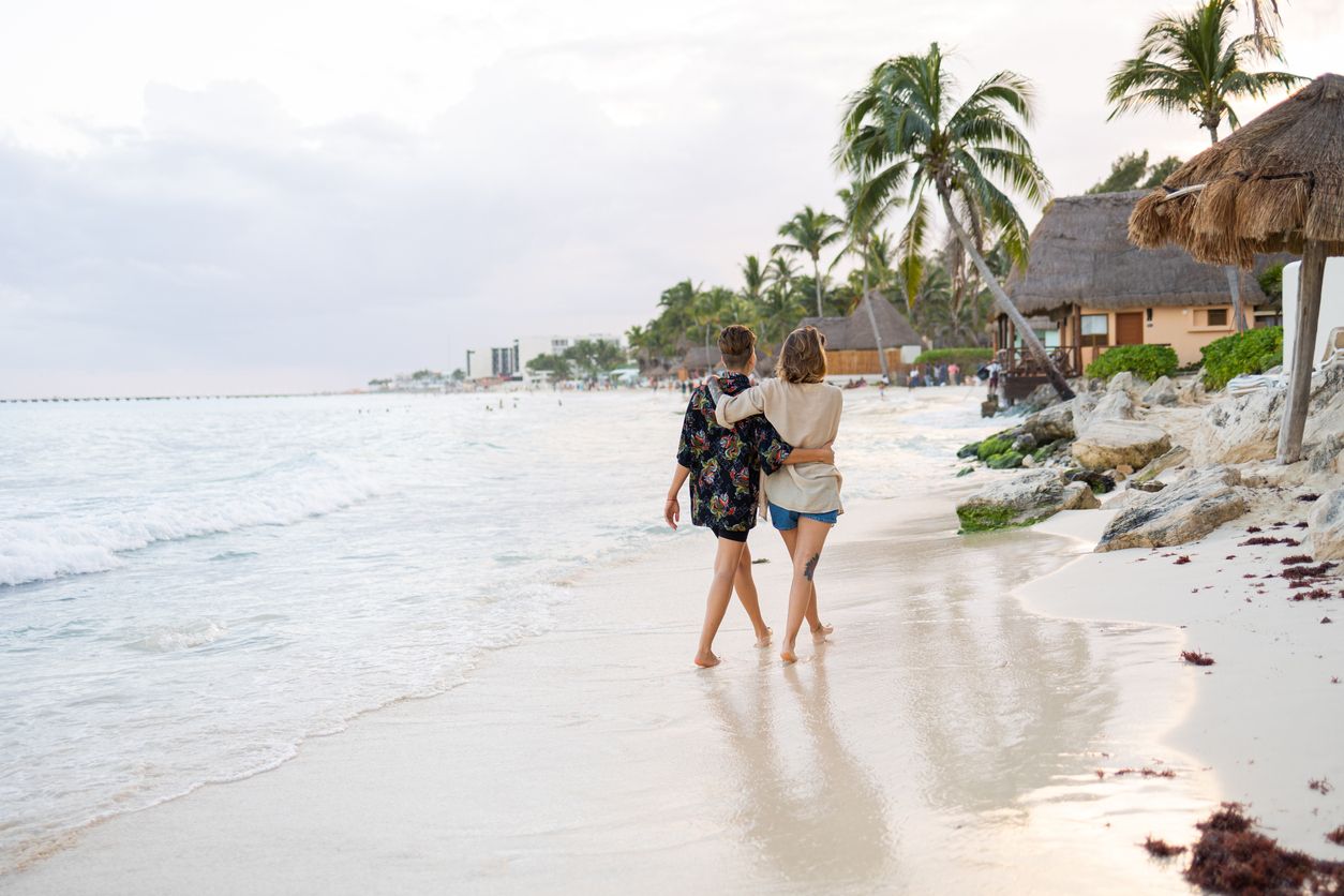 Paseos por las playas de arena blanca