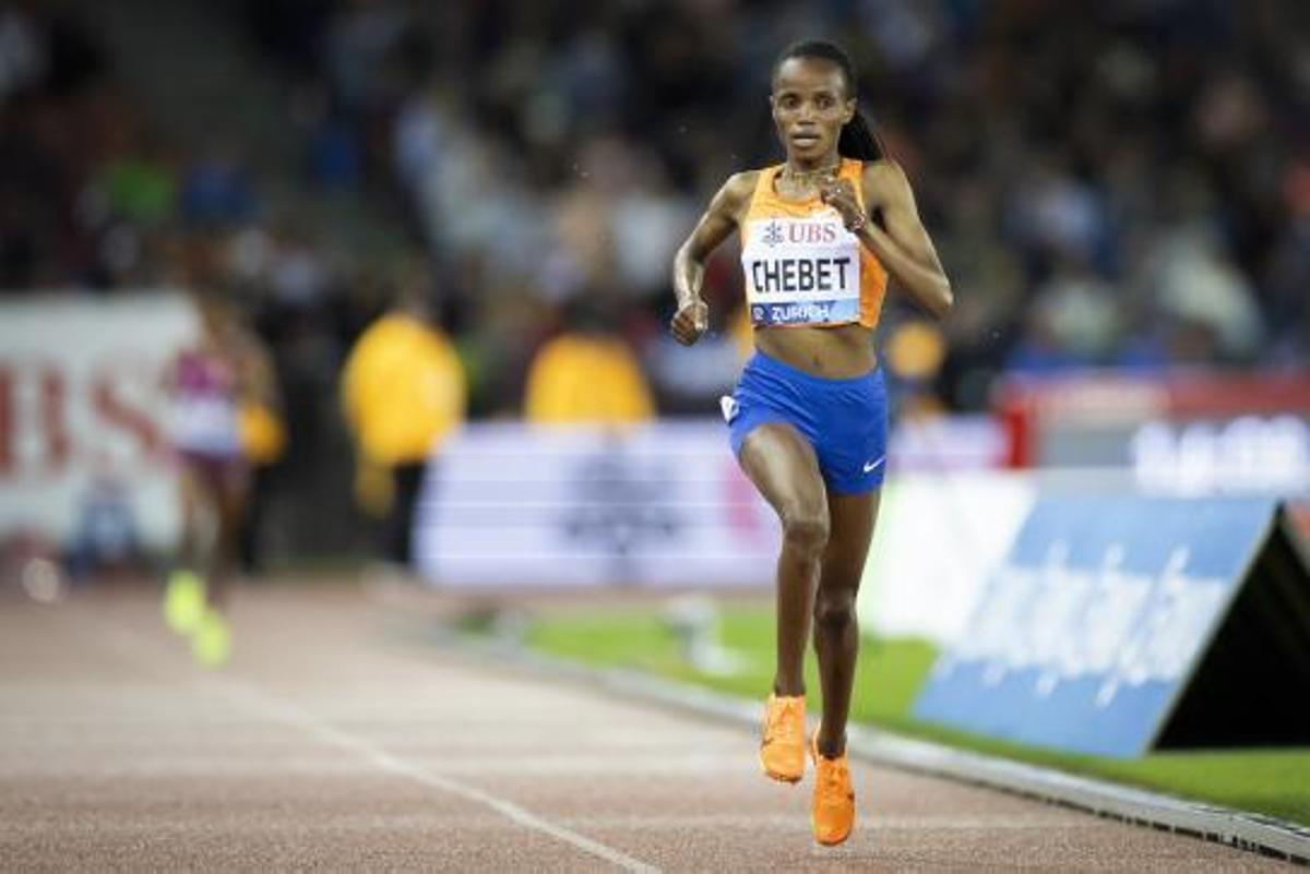 Chebet lo intentó en los 5.000 pero no lograba batir el record mundial