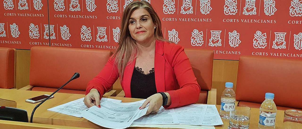 La secretaria general del PPCV y, desde ayer, síndica en las Cortes, Eva Ortiz.  | INFORMACIÓN