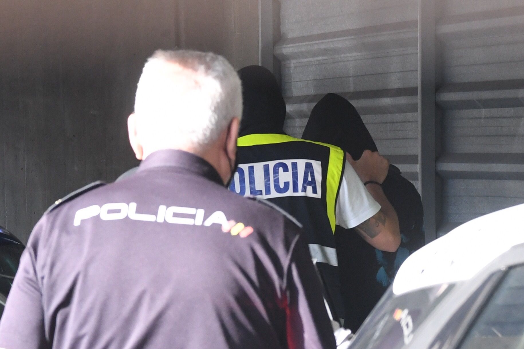 Los cuatro detenidos por el crimen de Samuel llegan a los juzgados de A Coruña