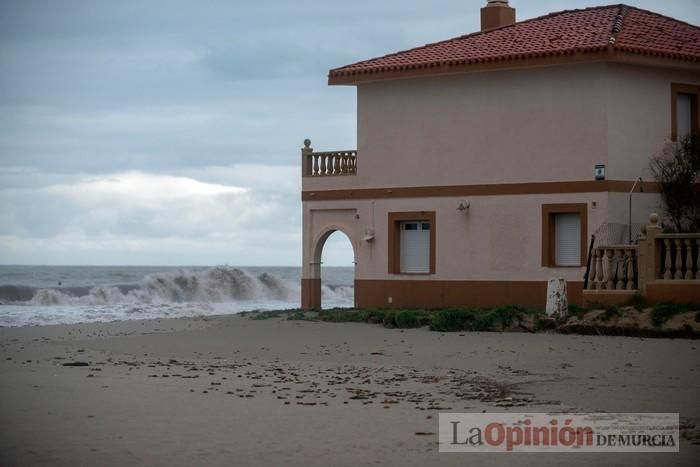 Temporal de lluvia y viento en La Manga y Cabo de