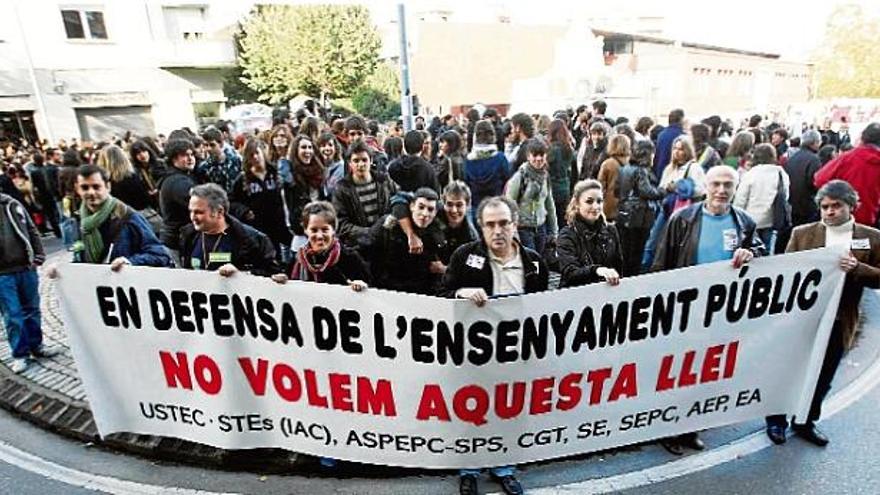 L&#039;èxit de la protesta del febrer i la divisió sindical desllueixen la vaga contra la LEC