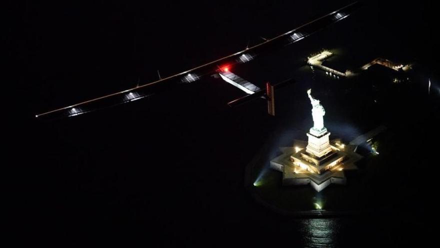 El avión solar llega a Nueva York