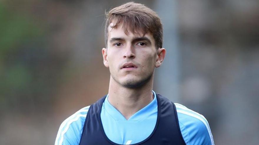 Denis, en un entrenamiento con el Celta. // M.G. Brea