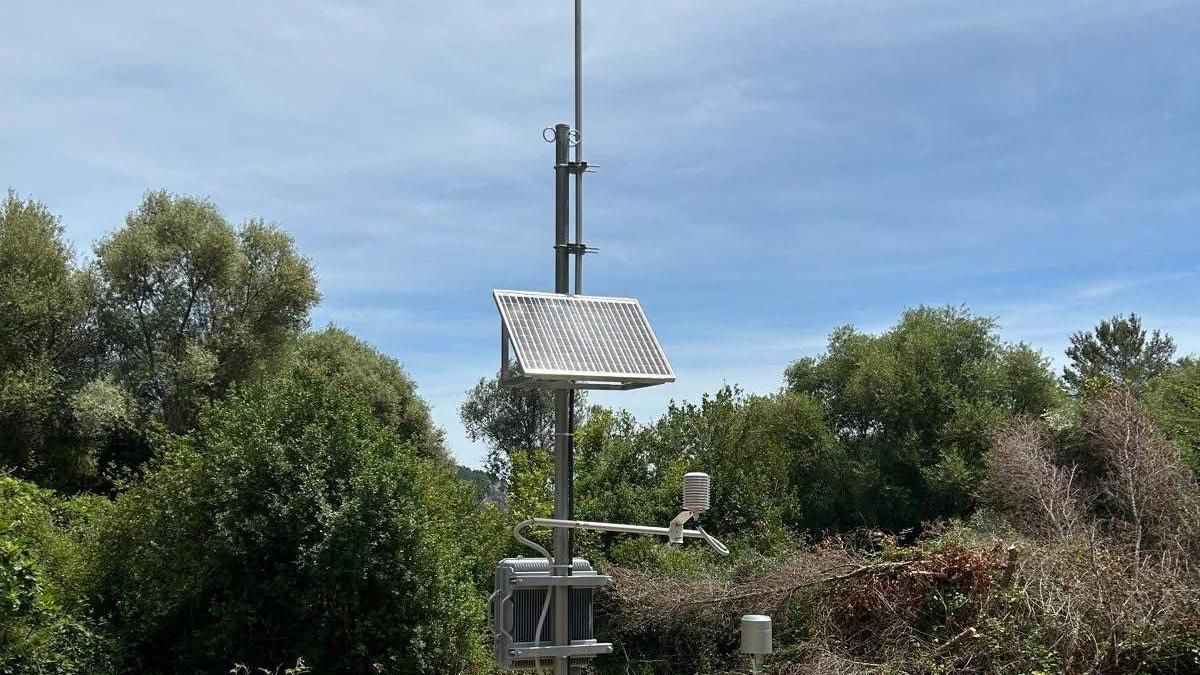 La estación instalada en Esporles