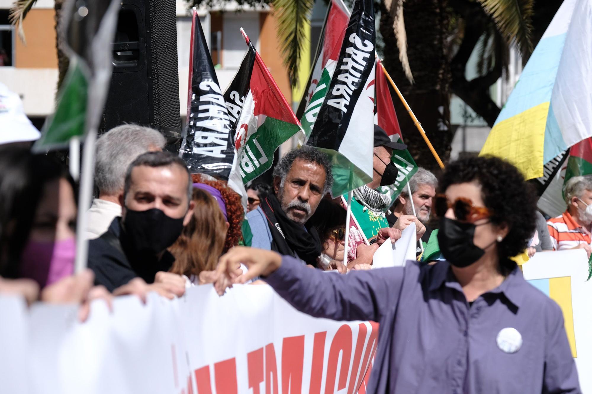 Concentración en apoyo a la causa saharaui en Las Palmas de Gran Canaria (26/03/2022)