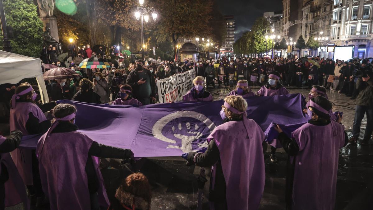 Manifestación en Oviedo.