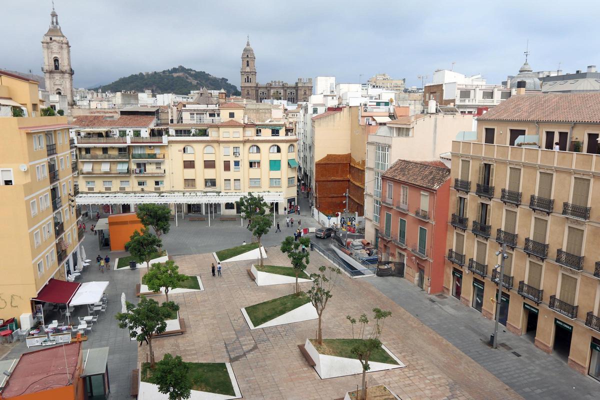 La plaza Enrique García Herrera, conocida como plaza de Camas, en 2026.
