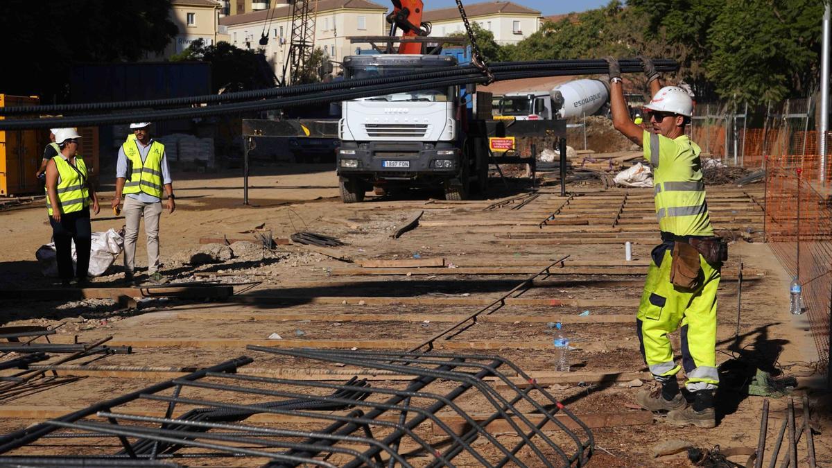 Foto de archivo de las obras del tramo Ia de la prolongación del metro de Málaga hasta el nuevo hospital.