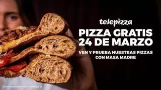 ¡Pizza gratis en toda España! Telepizza regala 100.000 porciones para celebrar la llegada de su nueva masa con masa madre