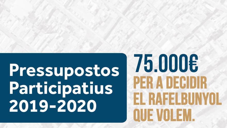 Rafelbunyol destina 75.000 euros a los presupuestos participativos