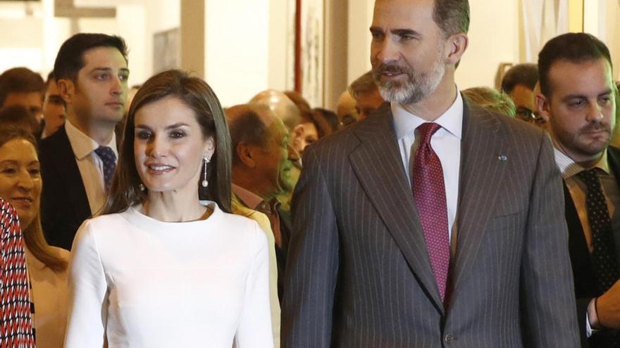 Los Reyes, durante la visita del presidente argentino.