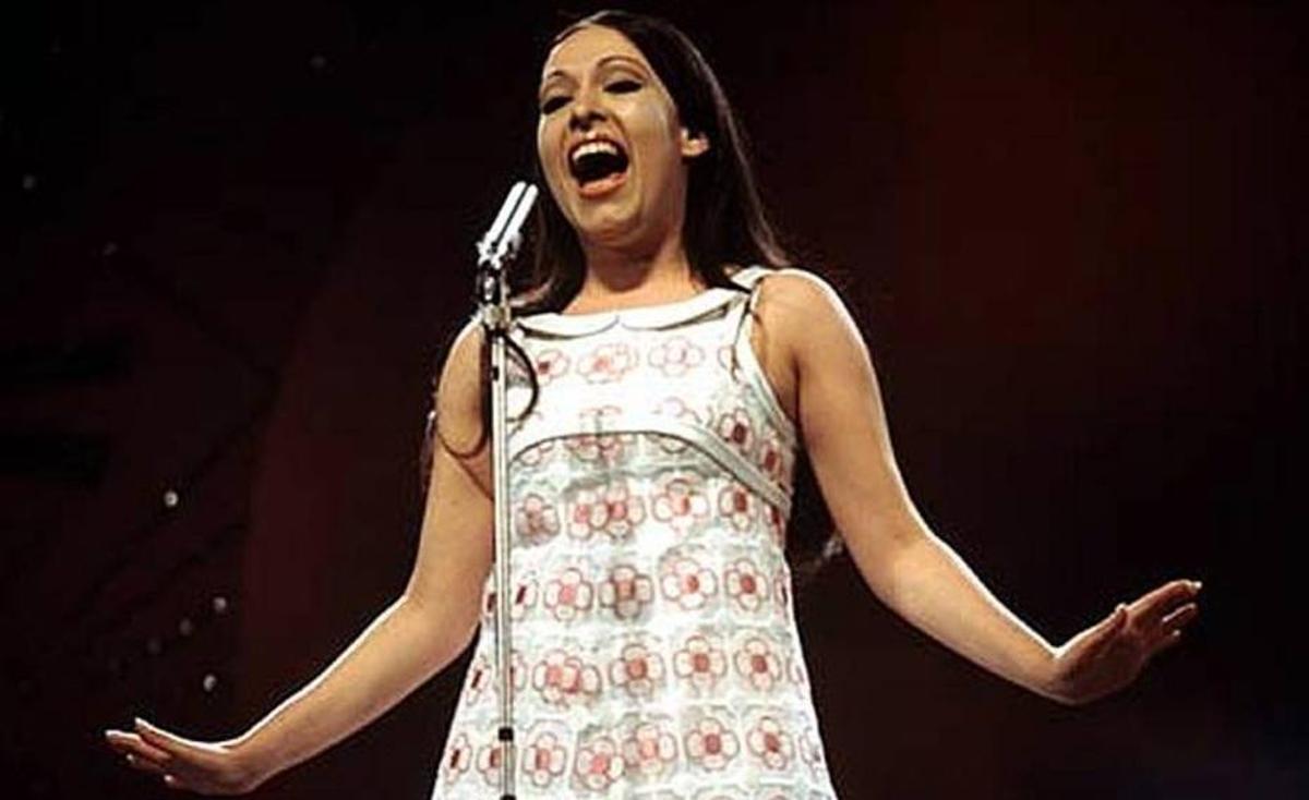 Massiel durante su actuación en Eurovisión.
