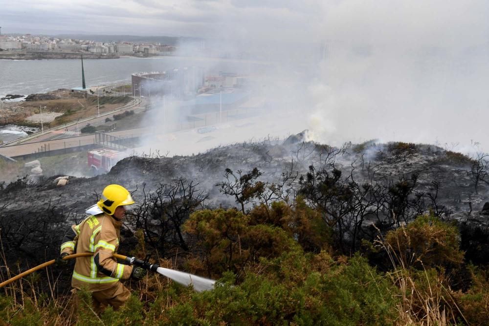 Incendio forestal en Os Rosales