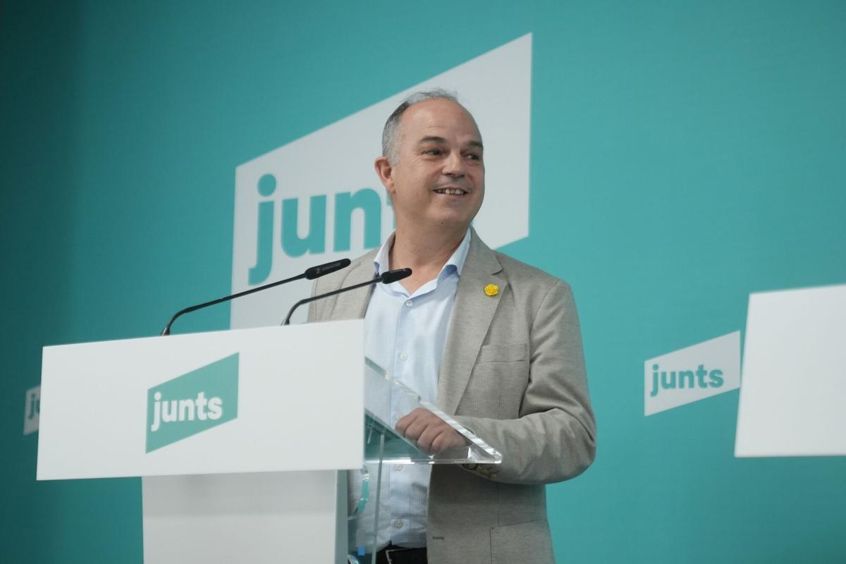 16/07/2026 El secretario general de Junts per Catalunya, Jordi Turull, durante una rueda de prensa, en la sede de Junts, a 16 de julio de 2026, en Barcelona, Catalunya (España). Turull y Boye han valorado la sentencia del Tribunal de Justicia de la Unión Europea (TJUE) sobre la Ley de Amnistía, la cual ha sido avalada por la Gran Sala del Tribunal al establecer en dos sentencias vinculantes que la norma no choca con el Derecho de la Unión Europea. POLITICA David Zorrakino - Europa Press