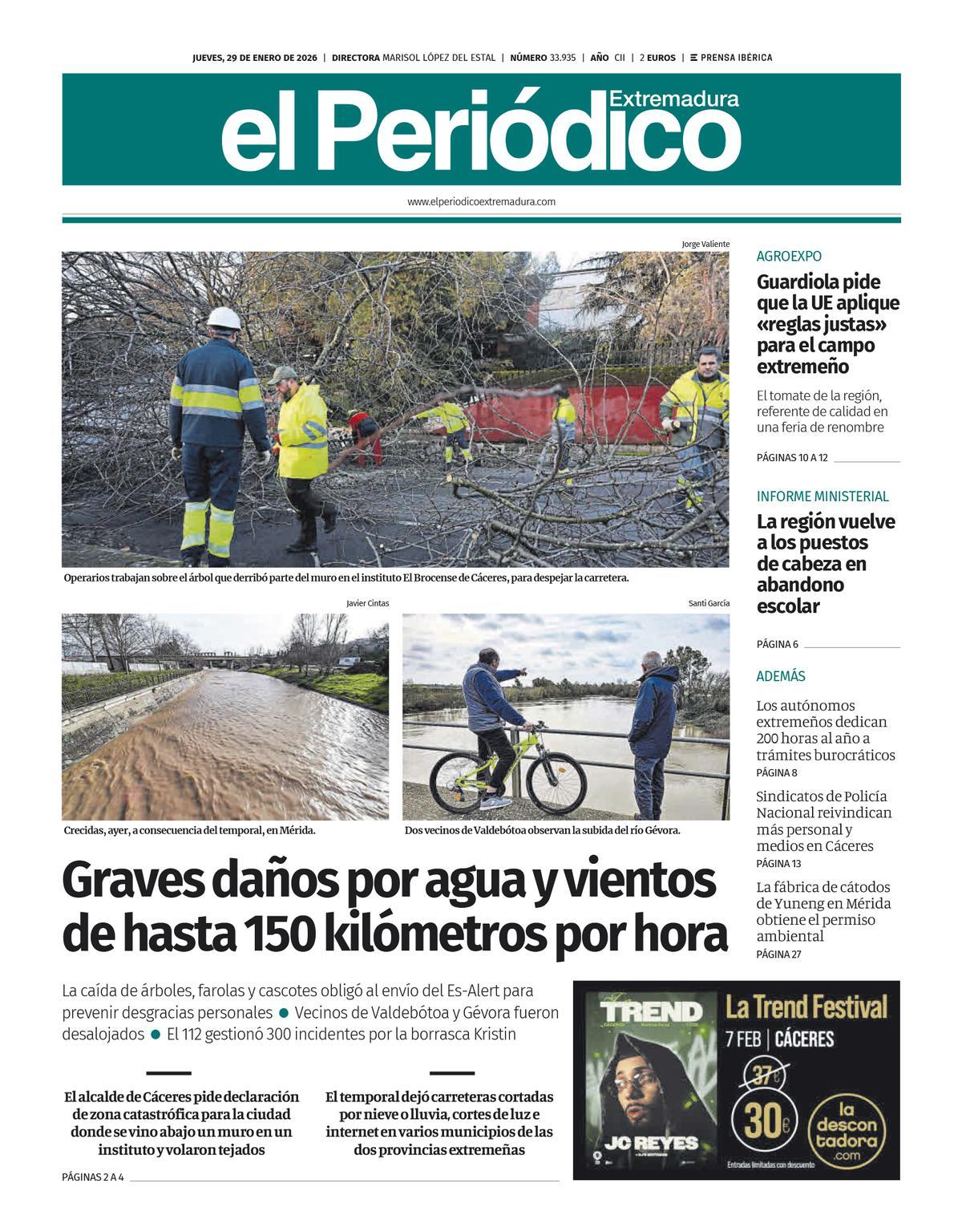 Consulta la portada correspondiente al día 29 de enero de 2026