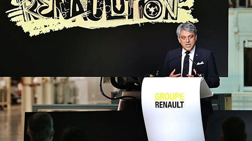 El CEO del grupo Renault, durante la presentación. | Brágimo - Ical