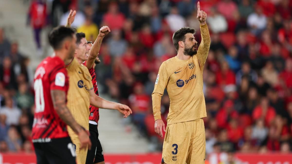 Piqué cuajó un buen partido en Mallorca