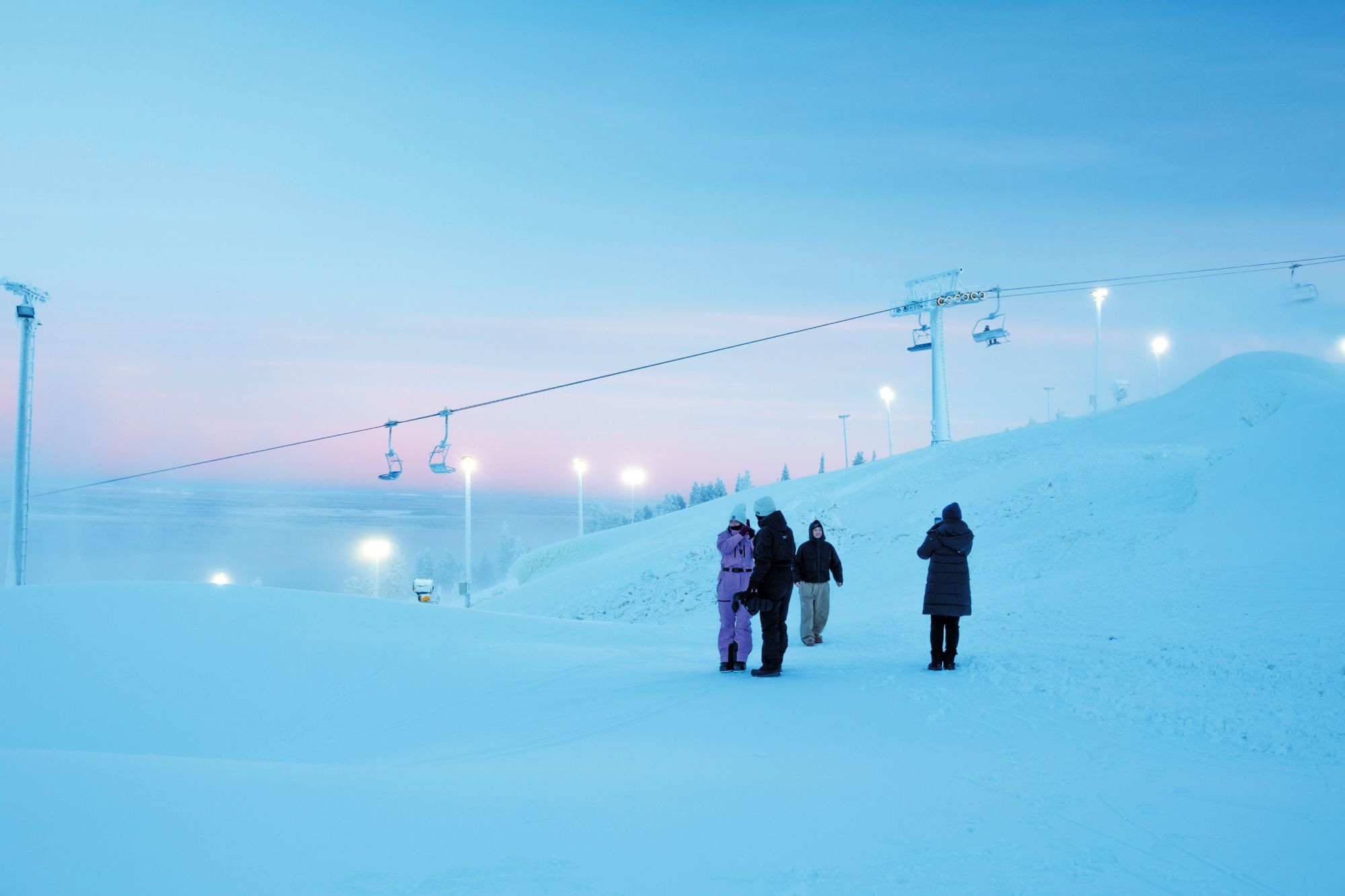Cima de la estación de esquí de Levi.
