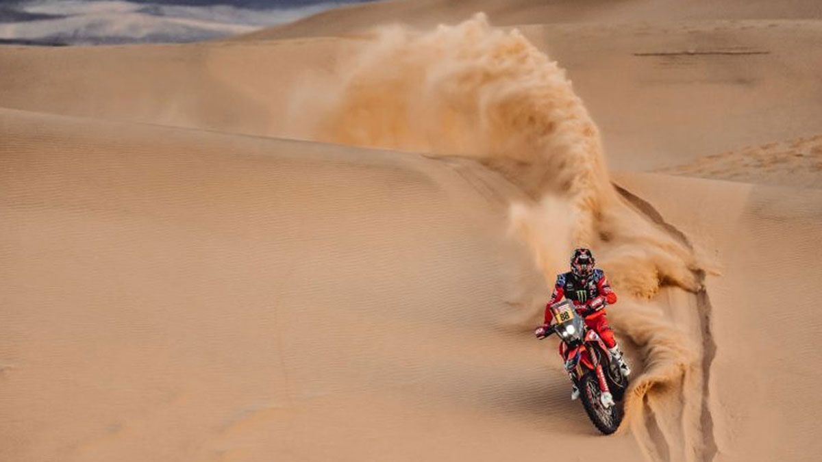 Joan Barreda, en acción a lomos de la Honda