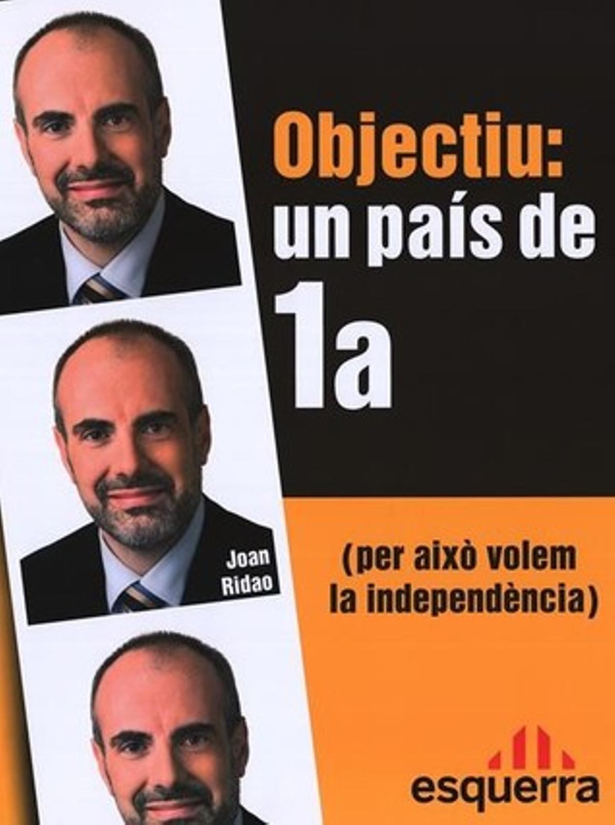 Cartell d’ERC per a les eleccions generals del 2008.