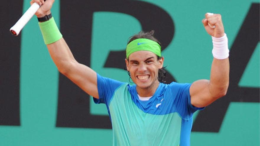 Rafael Nadal celebra su victoria sobre el austriaco Juergen Melzer