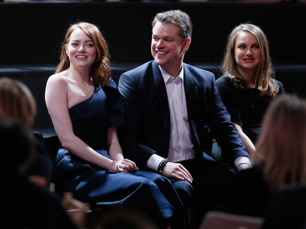 Almuerzo previo a los Oscar: Emma Stone, Matt Damon y Natalie Portman
