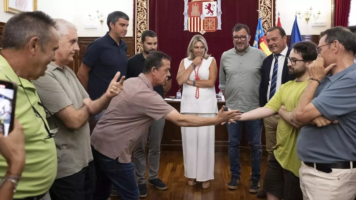 Demostración de morra en el pleno de la Diputación.