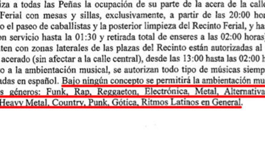 Texto en el que aparece la prohibición.