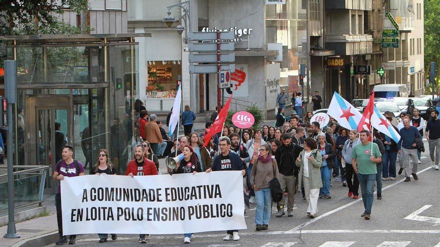 Profesores gallegos vuelven a las calles para reclamar menos carga burocrática y ratios óptimas