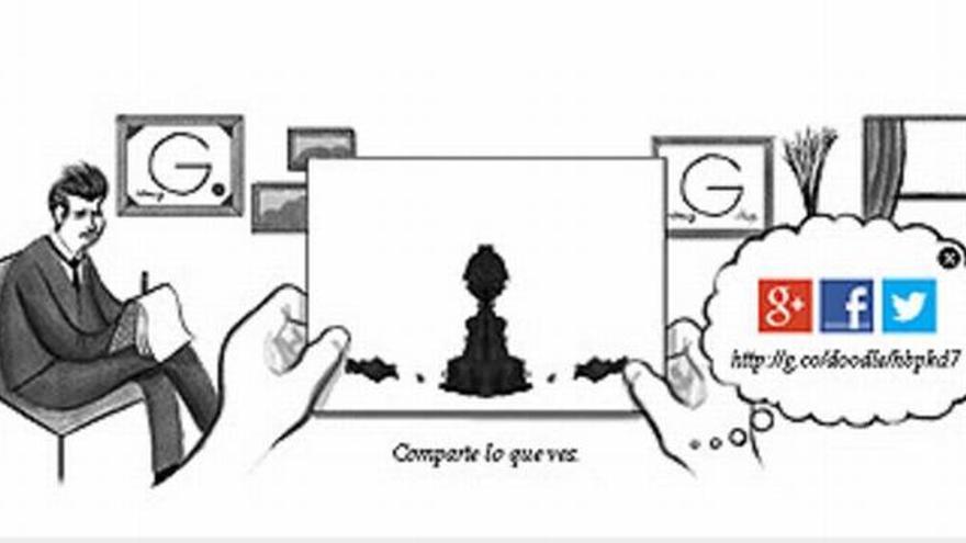 Google homenajea con un &#039;doodle&#039; al psiquiatra Hermann Rorschach