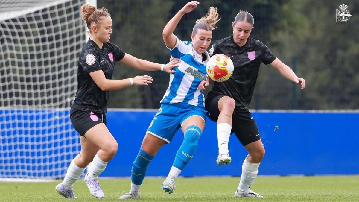 Un partido del Dépor Abanca B esta temporada.