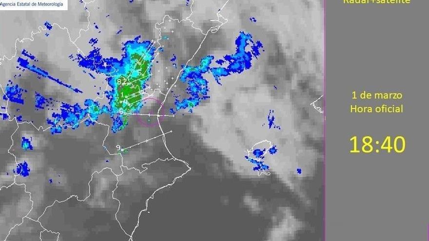 Las lluvias de la tarde dejan más de diez litros por metro cuadrado en cuatro horas