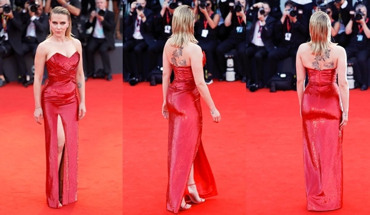 Scarlett Johansson brilla en la alfombra roja de la Mostra de Venecia