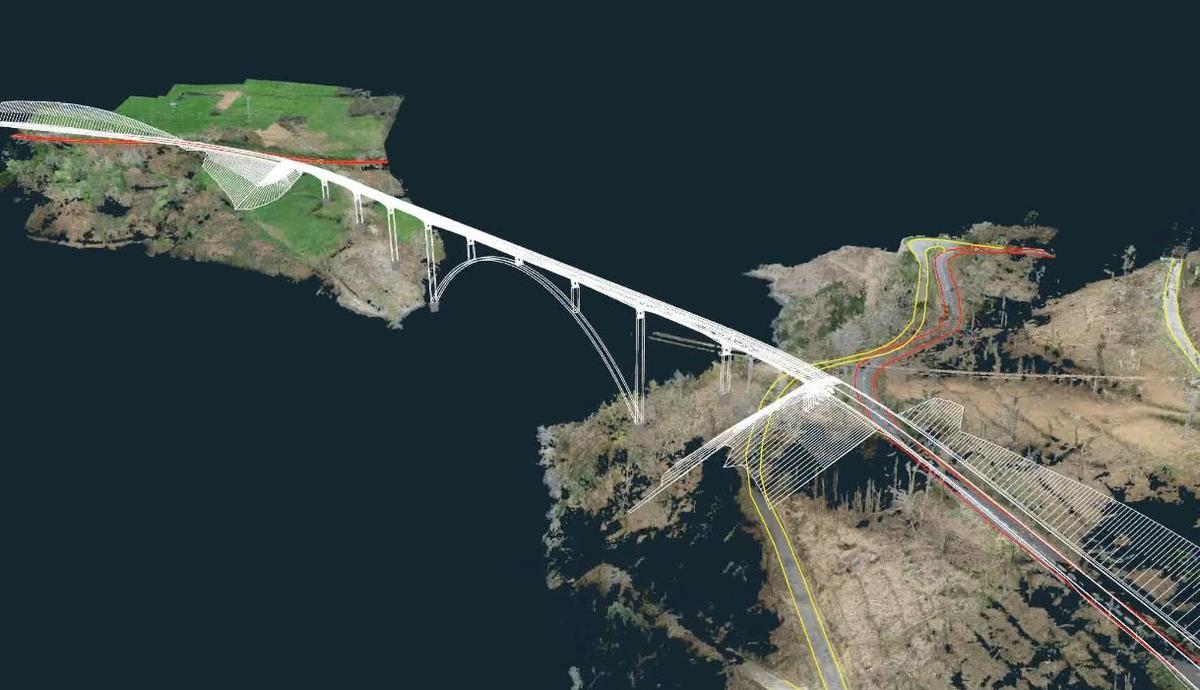 Recreación del viaducto Doiras-Xío.