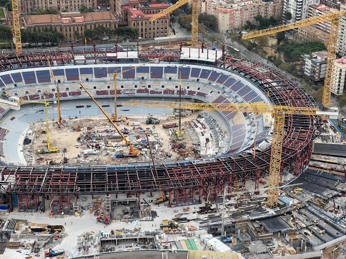 Así están las obras del Spotify Camp Nou Así están las obras del Spotify Camp Nou