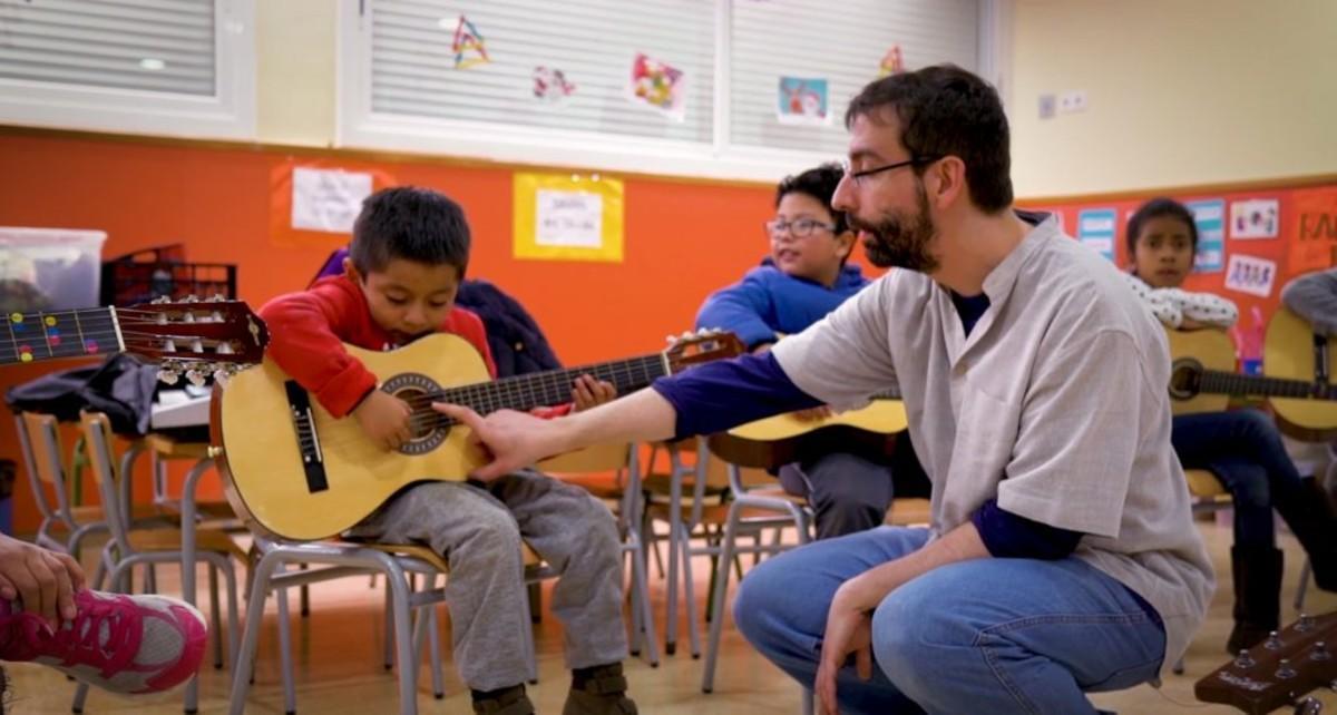  Aula de un colegio de Barcelona.