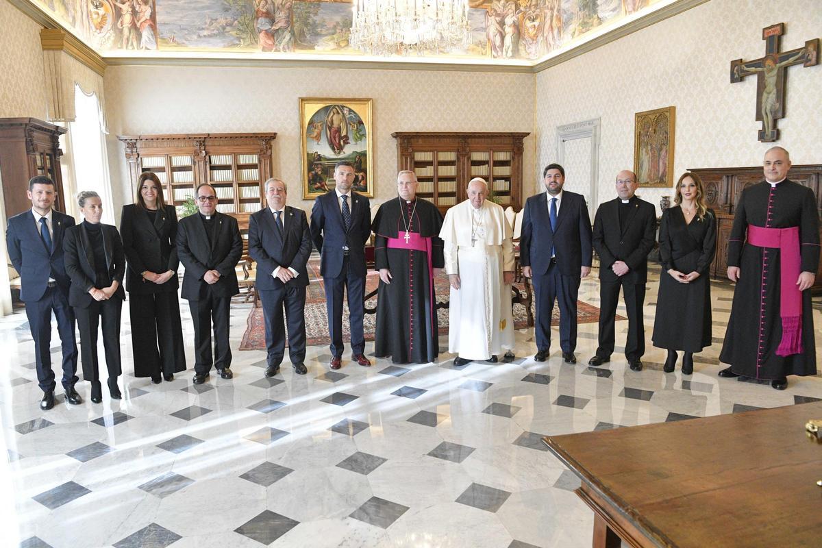 Encuentro de la Delegación murciana con el papa Francisco en 2023