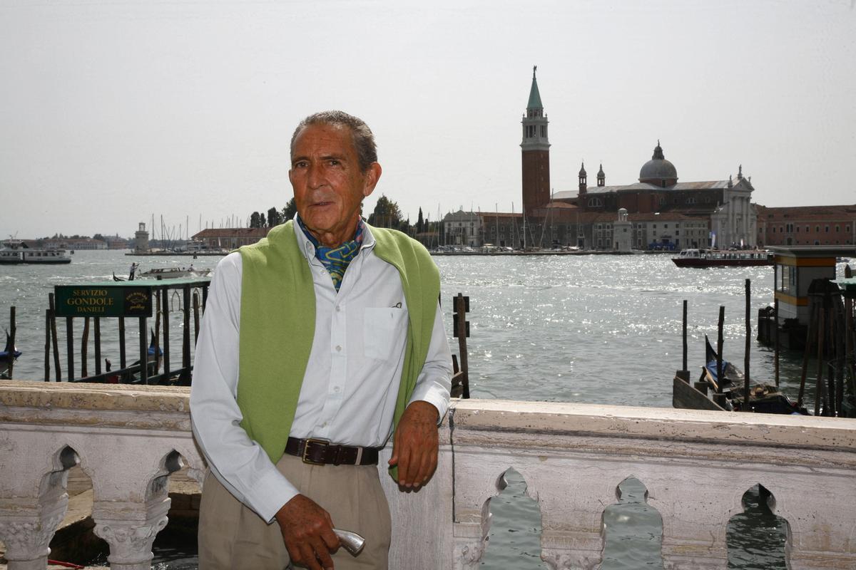 Antonio Gala en Venecia, en septiembre del 2008, durante la presentación de la novela Los papeles del agua.
