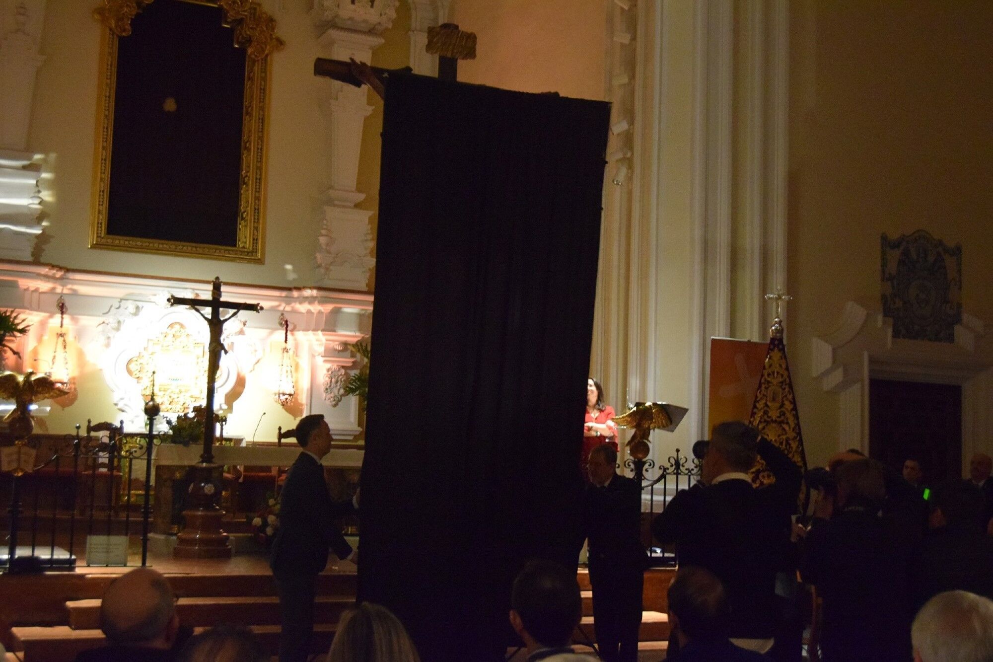 Cristo de Ánimas, de la cofradía de la Misericordia, obra de José María Leal, presentado este viernes en el Carmen
