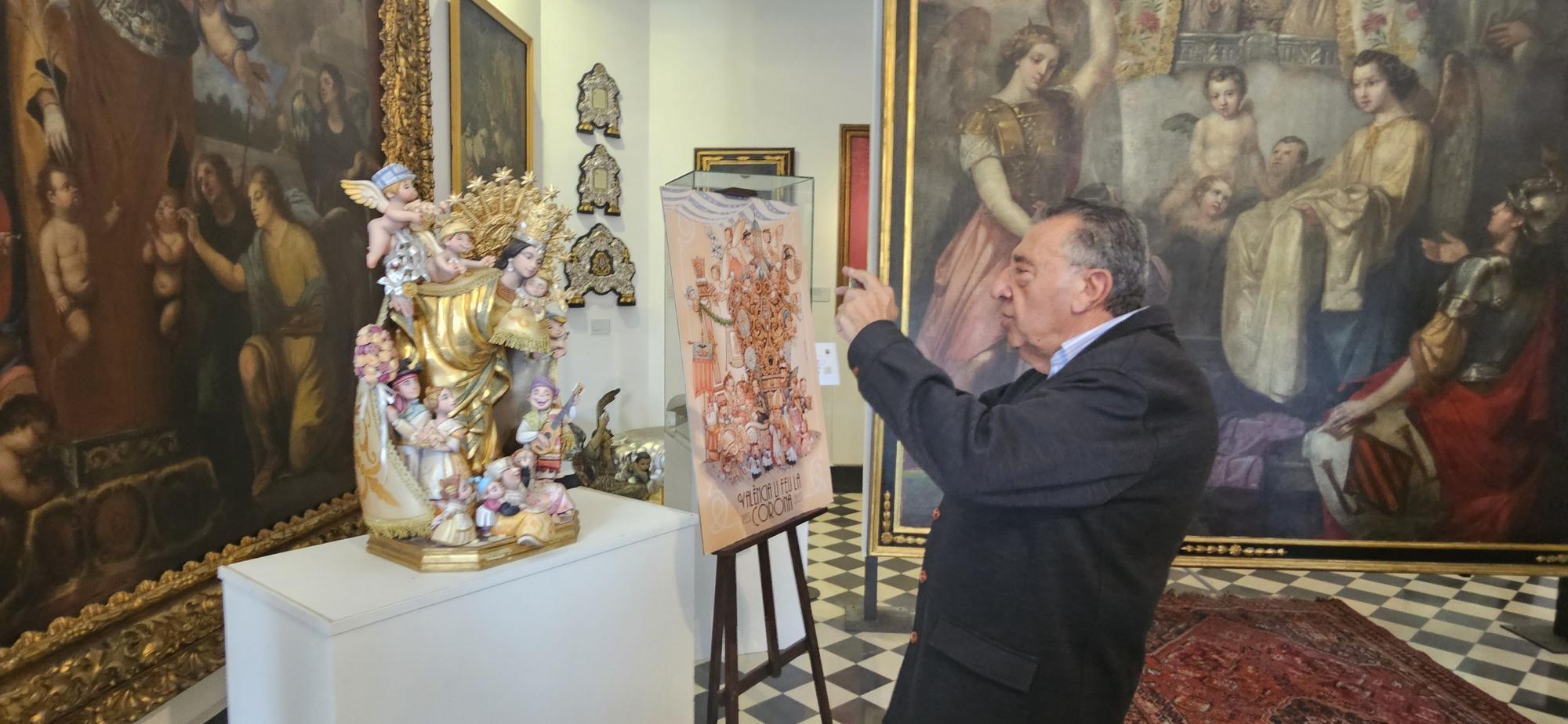 La falla Reina-Paz entrega del "ninot" de la Virgen al Museo de la Basílica