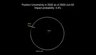 Aumentan las probabilidades de que un asteroide impacte contra la Luna en 2032