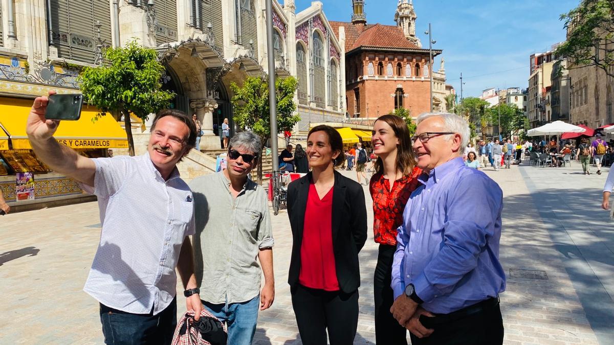 Las portavoces de Más Madrid junto a Ribó y Grezzi