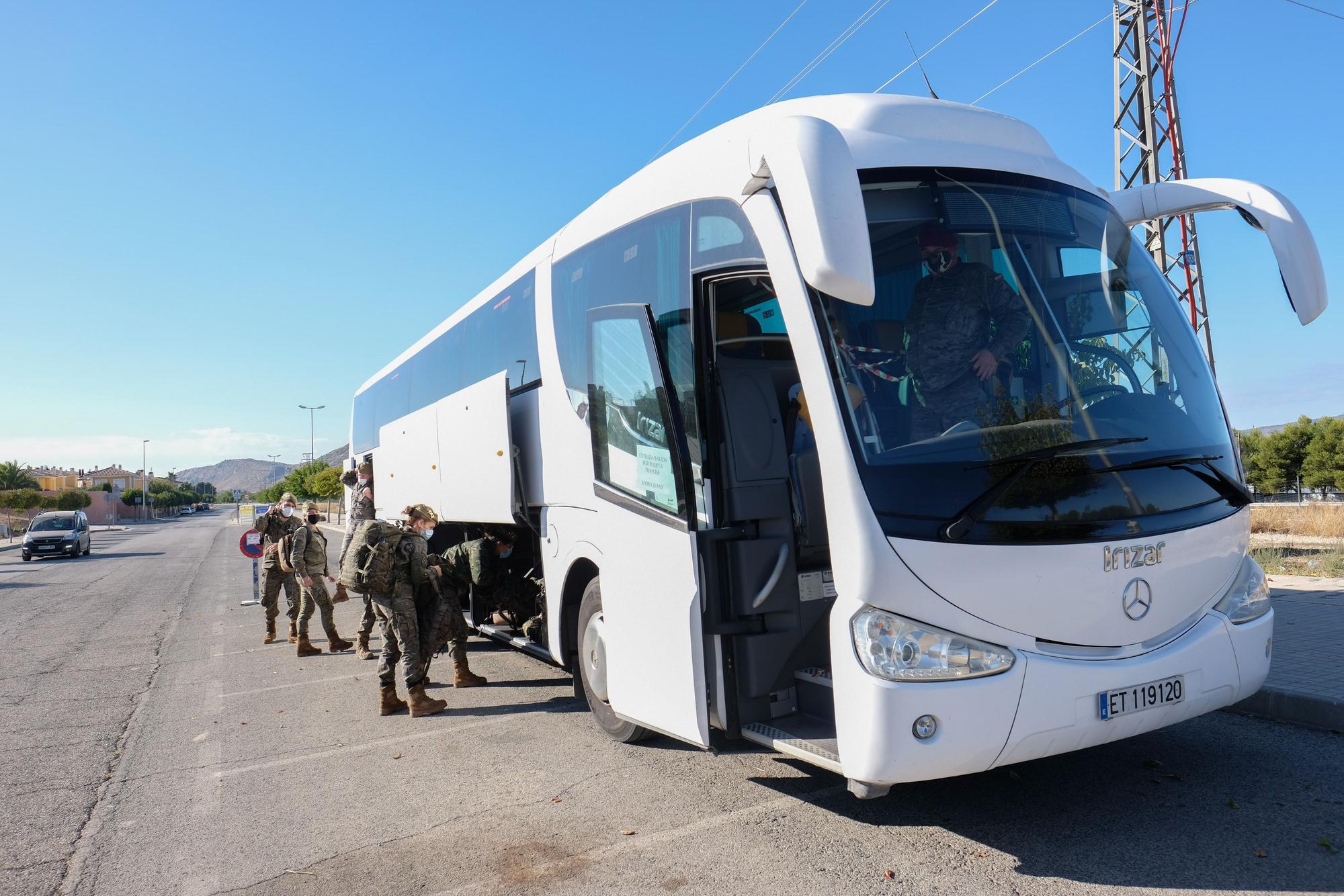 El Ejército regresa al geriátrico de Petrer para desinfectar sus instalaciones